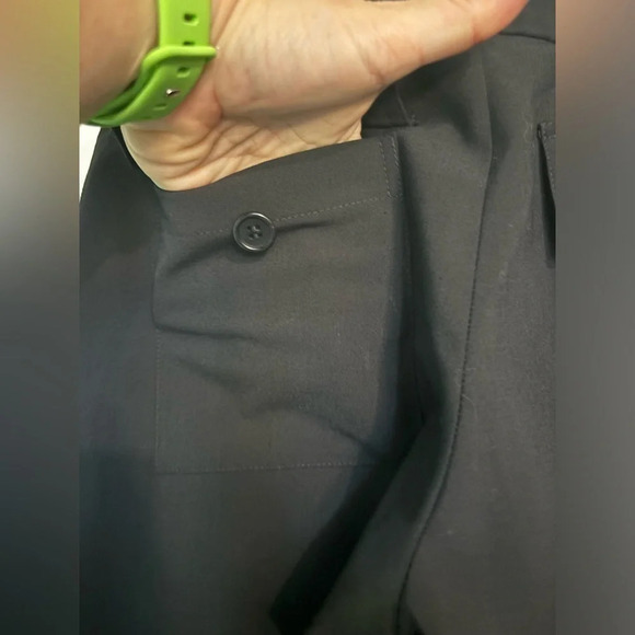 Trina Turk Womens Sz 2 Black Button Zip 4 Pocket Wide Leg  Pant Made in‎ 🇺🇸 - Picture 7 of 9